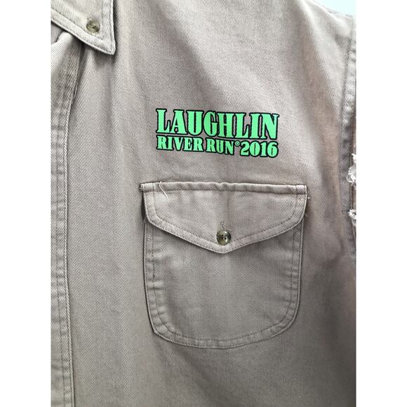 2016 Bike Week LAUGHLIN Dal-con Promotions 34th Anniversary Men's Vest Size 2XL - Picture 8 of 13